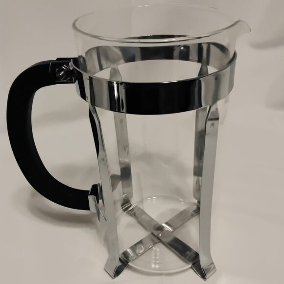 Bodum French Press Coffee Maker w/Grosche Glass Carafe 1L Chrome Frame SS Plunge - Picture 7 of 9